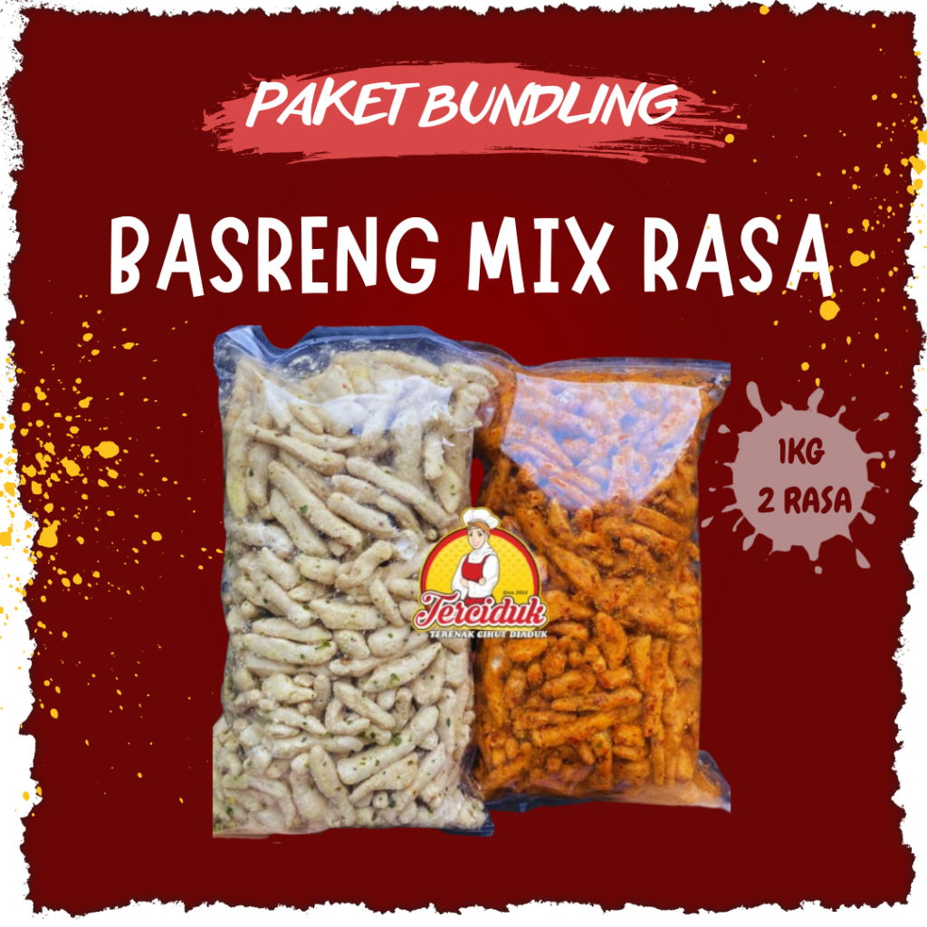 

Basreng Stik 1kg Dapat 2 (Original 500g dan Pedas 500g) - GS