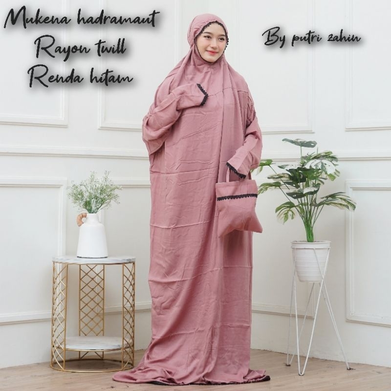 Mukena hadramaut rayon twill jumbo