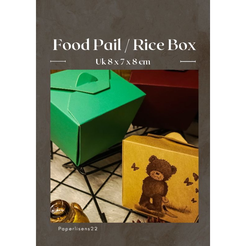 Food Pail / Rice Box Custom Premium
