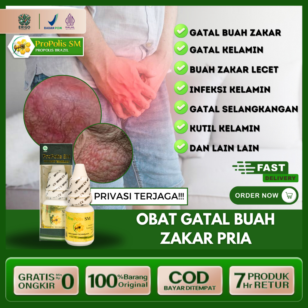 Obat Gatal Buah Zakar Pria  Salep Oles Gatal Buah Zakar Penis Lecet Gatal Gatal Kelamin Propolis SM