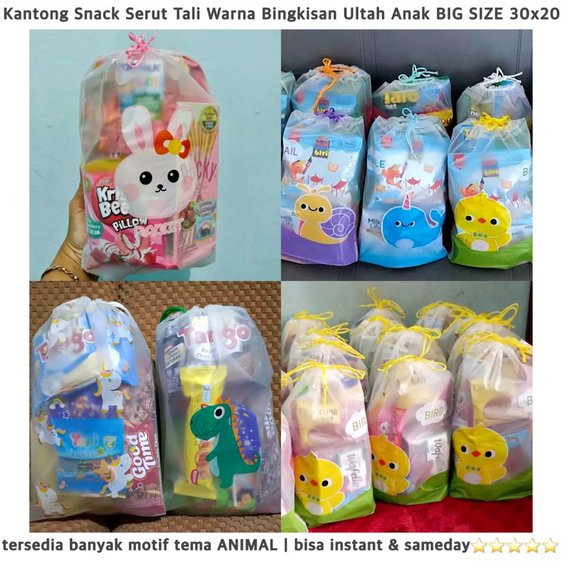 

Kantong Snack Ulang Tahun Anak tema Animal BIG SIZE 30x20 Kantong Snack Ultah Anak Bingkisan Ultah