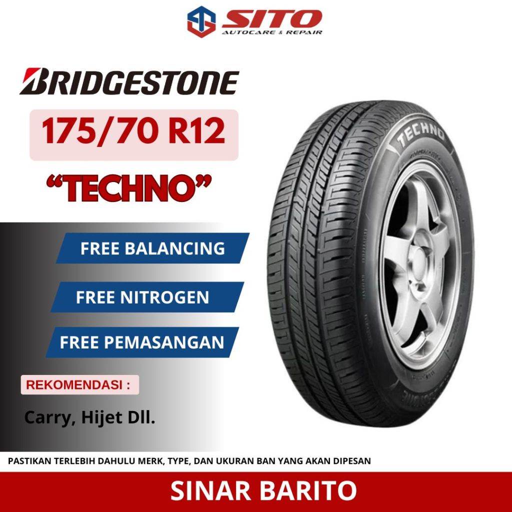 BAN BRIDGESTONE 175/70 R12 TECHNO