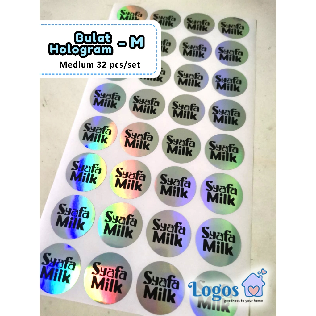 

Stiker Hologram BULAT sticker label original segel kosmetik olshop top