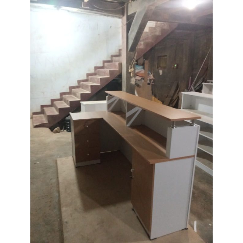 MEJA KASIR PANJANG 2 METER, MEJA RESEPSIONIS BEST SELLER