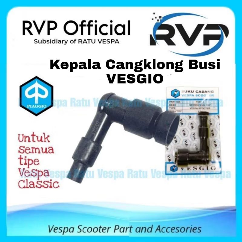 Kepala Cangklong Kop Busi Vespa Super,VBB,PX,Spartan,Excel VESGIO