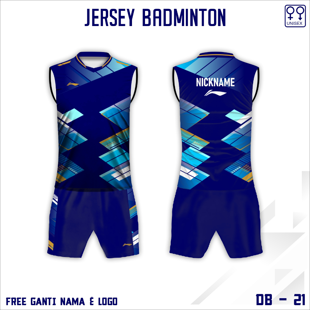 Setelan jersey badminton baju kaos lining bulu tangkis singlet terbaru