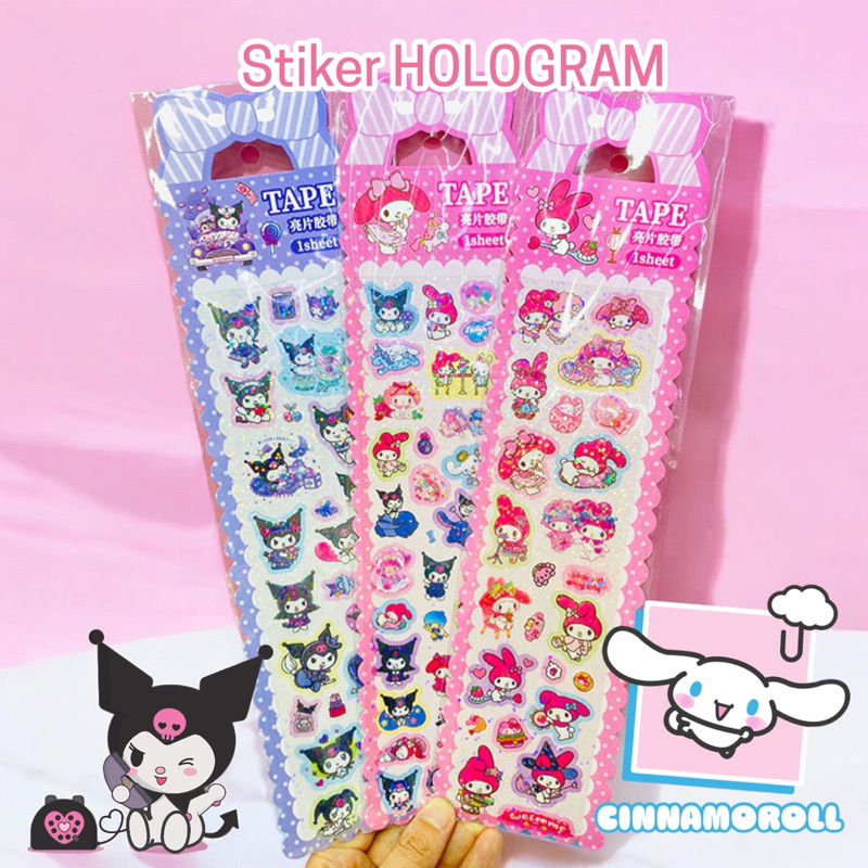 

Mainan STIKER HOLOGRAM ANAK KARAKTER SANRIO 25cm / tape 1sheet karakter sanrio / stiker sanrio [EDUFUNTOYS]