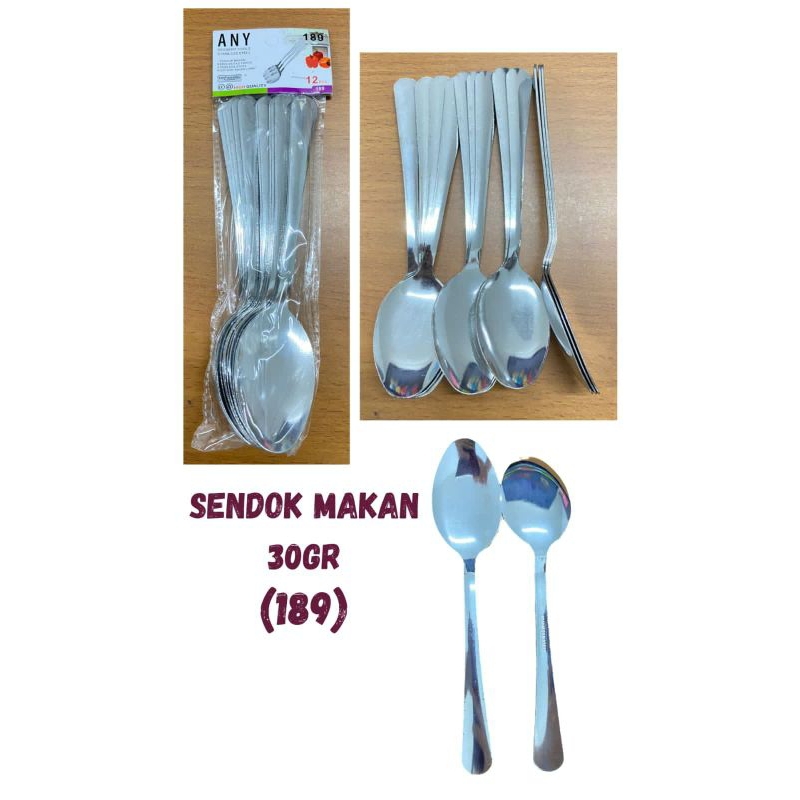SENDOK MAKAN TEBAL POLOS  1 LUSIN