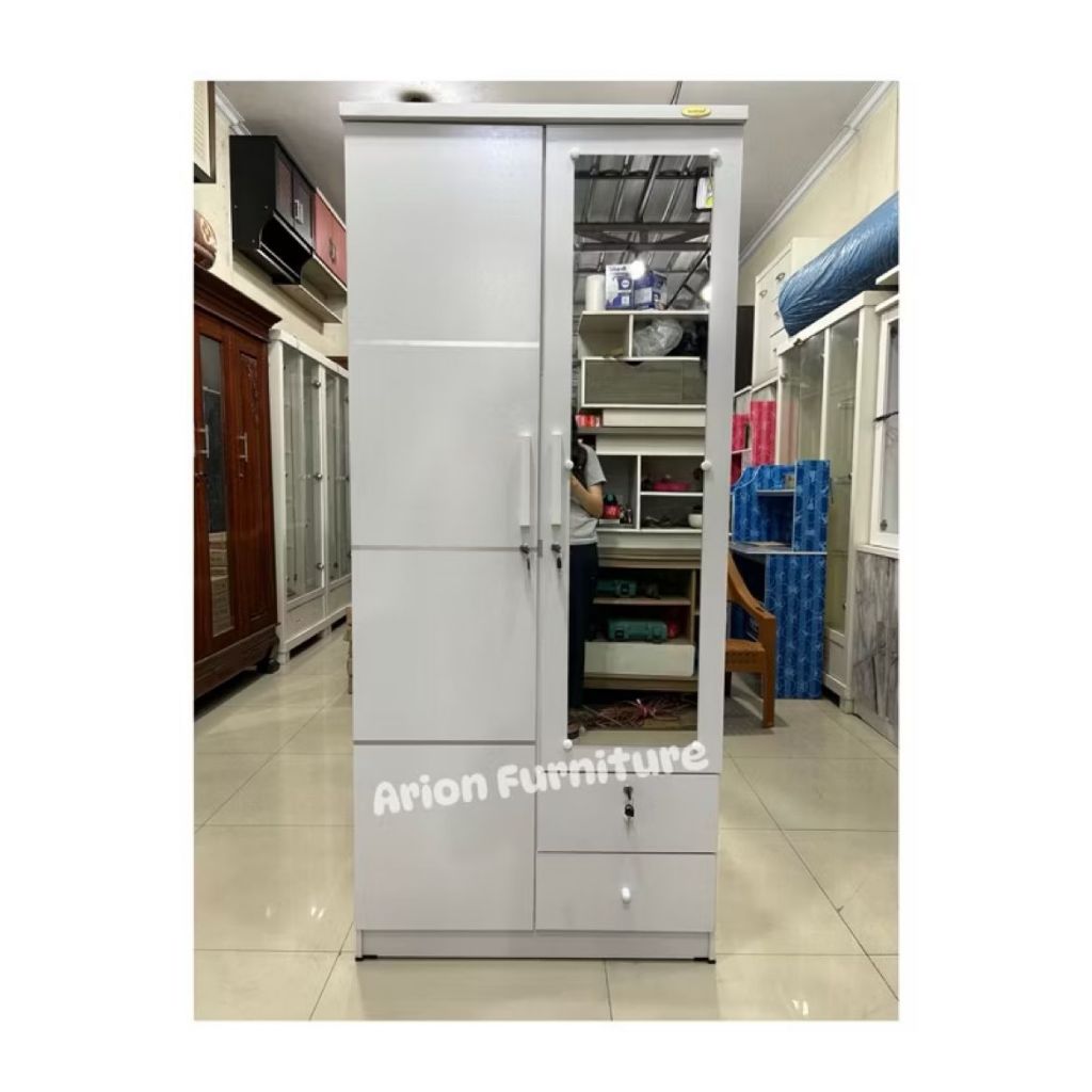 Lemari Pakaian PARTICLE 2 PINTU Minimalis / Lemari KNOCKDOWN