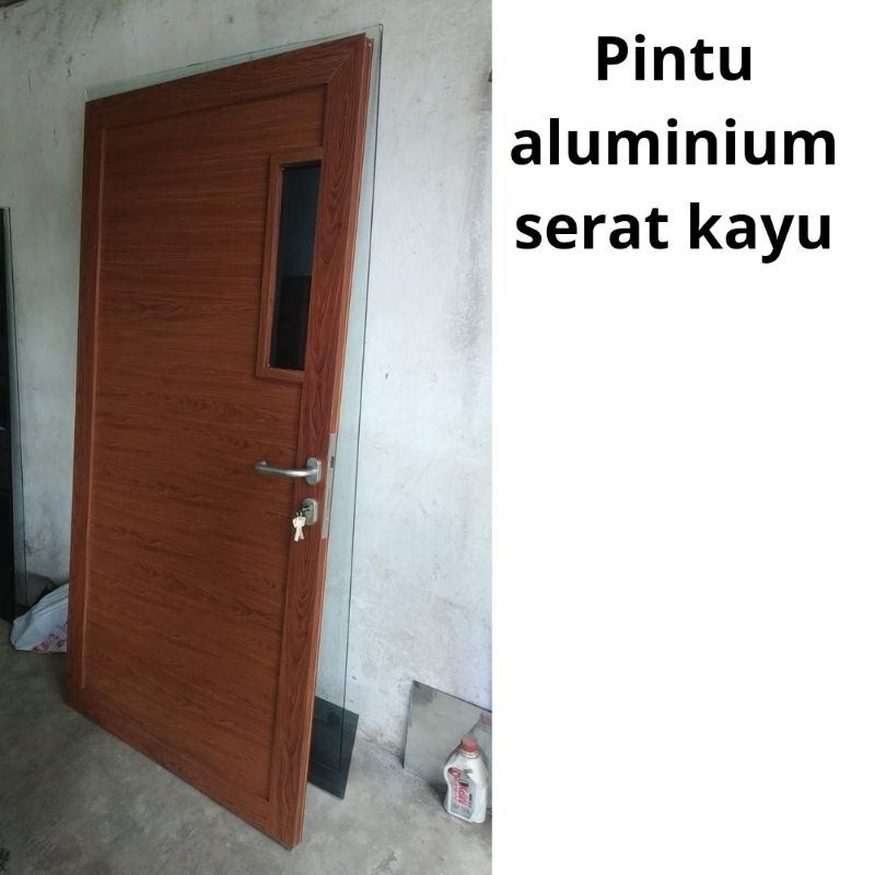 pintu aluminium serat kayu