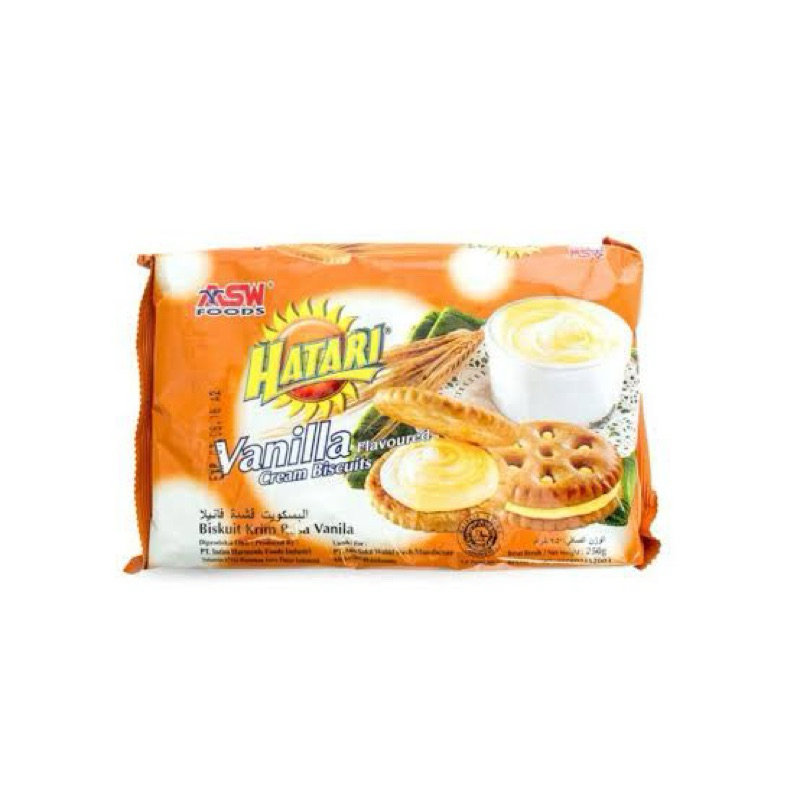 

Biskuit Hatari vanilla cream 225gr