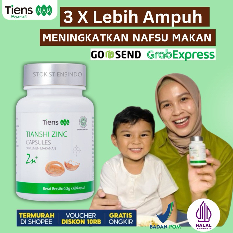 Zinc Tiens Anak Tianshi Zink Penggemuk Badan Vitamin untuk Bayi Penambah Napsu Makan