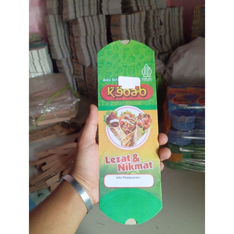 

kemasan kebab/ dus kebab/ wadah kebab/ kertas kebab/ kebab isi 100 lembar