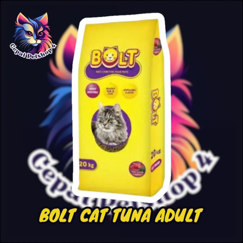 MAKANAN KUCING BOLT 20 KG BOLT KIBBLE DONAT 20KG