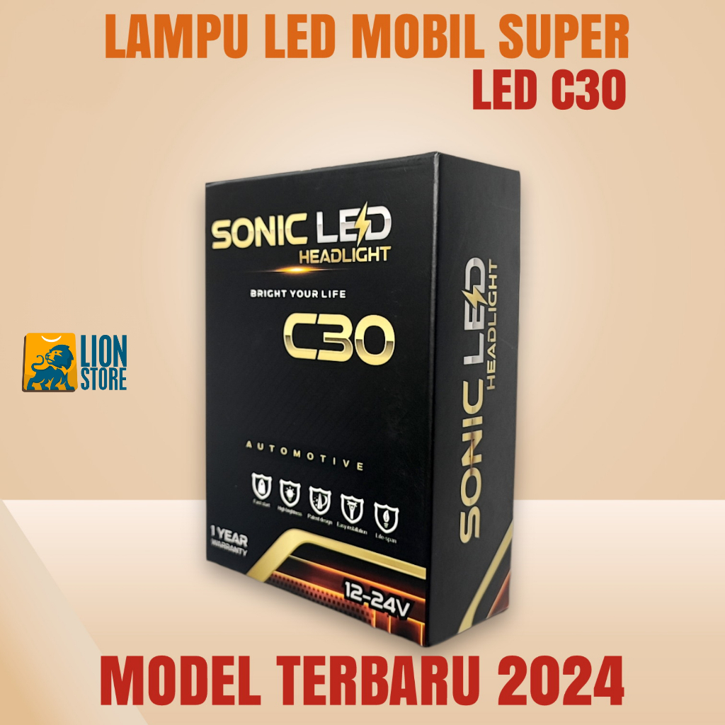 SONIC LED C30 LAMPU LED MOBIL HEADLAMP UTAMA SUPER TERANG