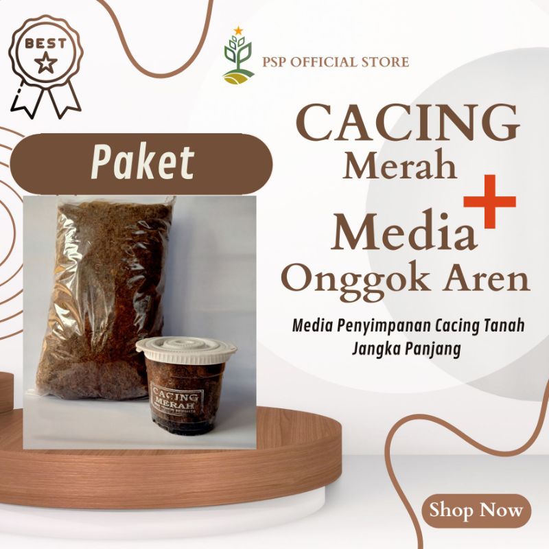 CACING MERAH + MEDIA ONGGOK AREN/ AMPAS SAGU