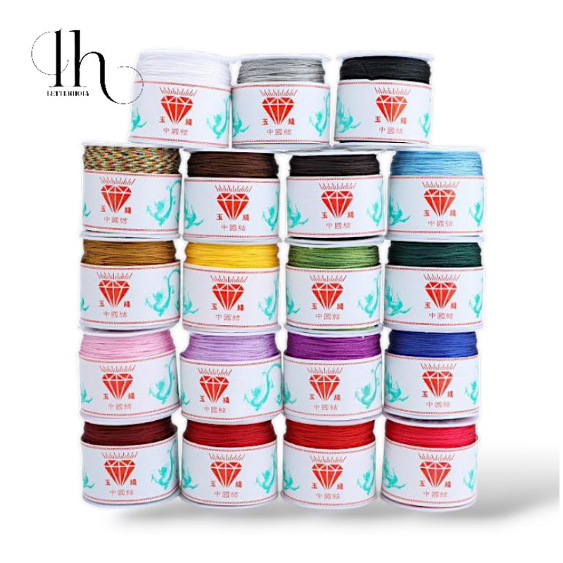 COD✅Tali Giok 50 Meter Tali China Tali Shambala atau Tali Blushtin Untuk Kerajinan DIY Tasbih