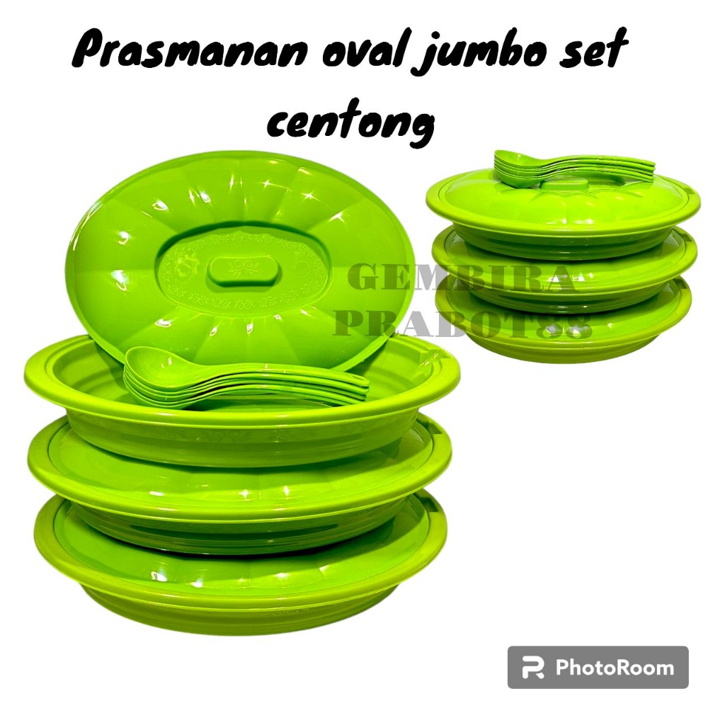 COD PRASMANAN OVAL JUMBO PLASTIK FREE CENTONG SEDANG