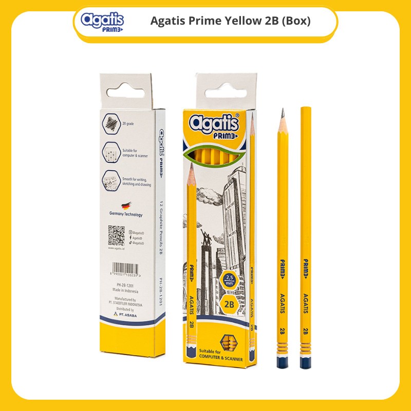 

Pensil 2B Agatis Kuning (isi 12)