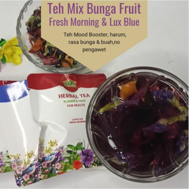 

Lux Blue Mix Fruit Artisan/teh racikan bunga & buah kering (Fresh Morning)Saset 2gr - GKN Infused Tea