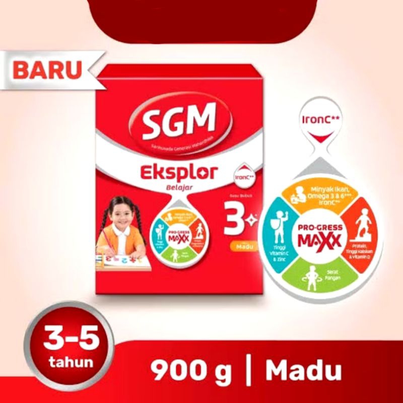 

SGM 3 PLUS MADU, Vanila, Cokelat 900 GRAM