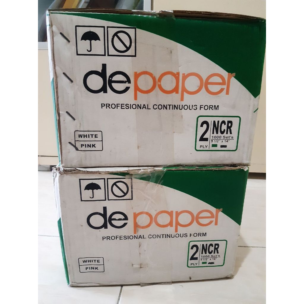 

Kertas continuous form depaper 2ply NCR 9,5 x 11 isi 1000 sets kertas printer termurah