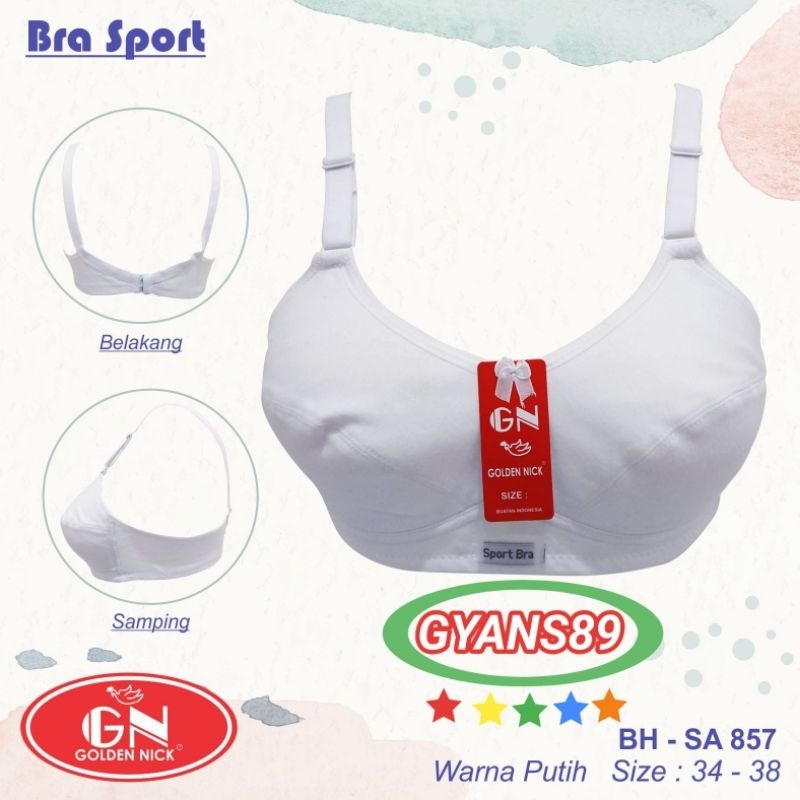 Bra Golden Nick Polos Putih Remaja bh 857 putih katun