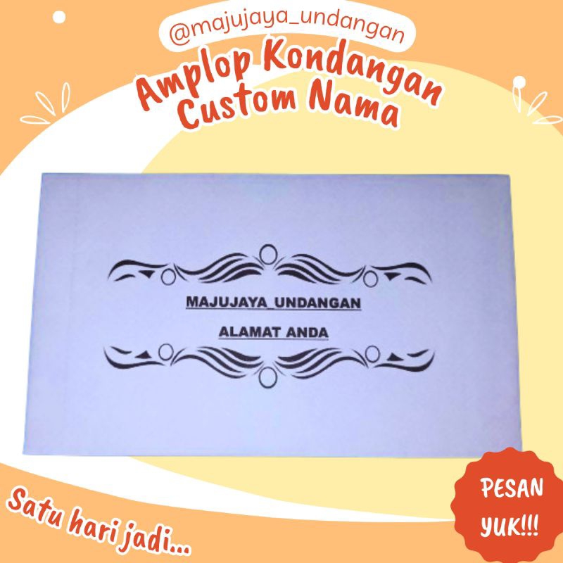 

Amplop Kondangan Custom Nama| murah kualitas bagus| 1 pack isi 50 pcs| ukuran 15x9 cm