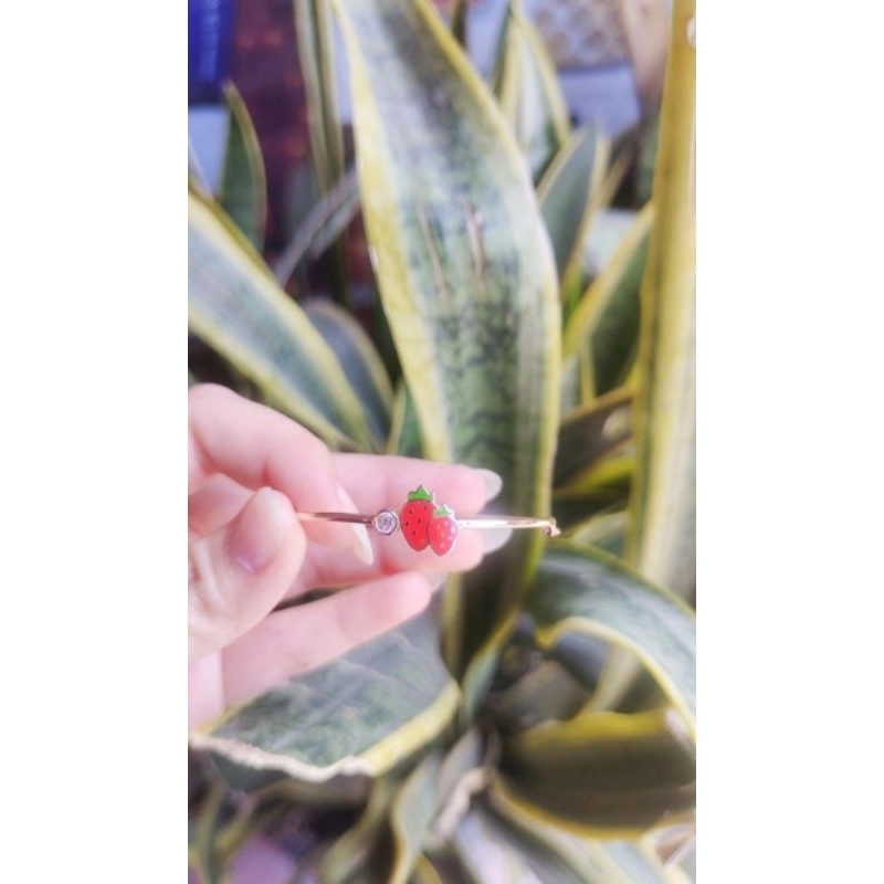 gelang bangle anak strawberry emas 375