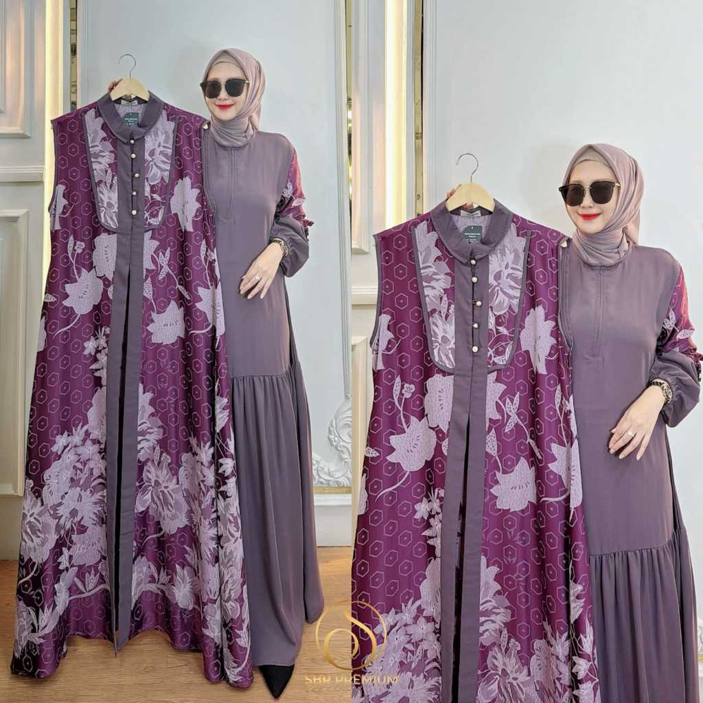 Bila Dress By SBR Premium gamis set outer sbr terbaru