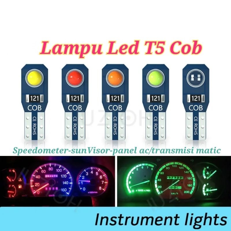 Lampu LED T5 speedometer sunvisor dashboard ac