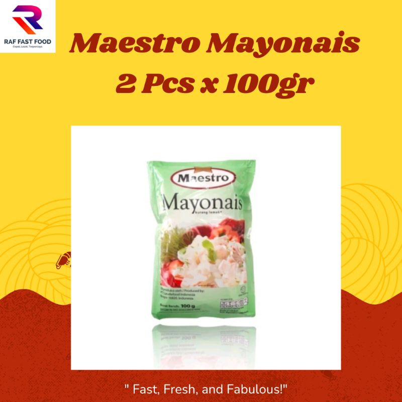 

2 Pcs x 100 Gr Mayonais Maestro Mini 100gr Pouch Mayones Light