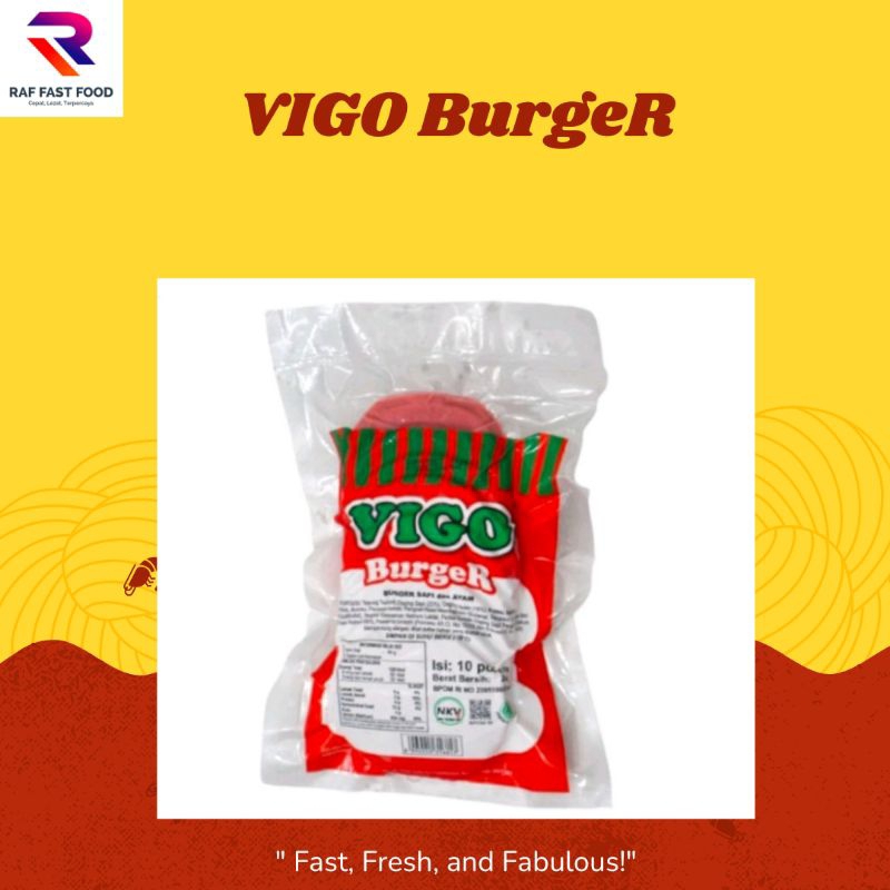 

Vigo Daging Burger Sapi atau Ayam 230G Isi 10