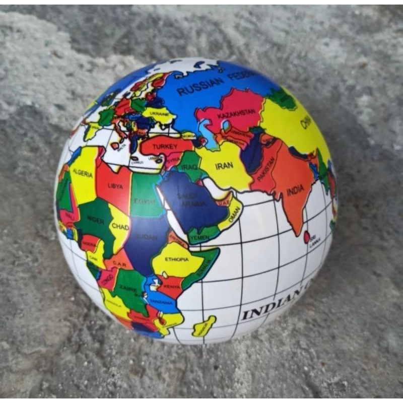 Mainan edukasi anak Bola karet Globa Peta Dunia