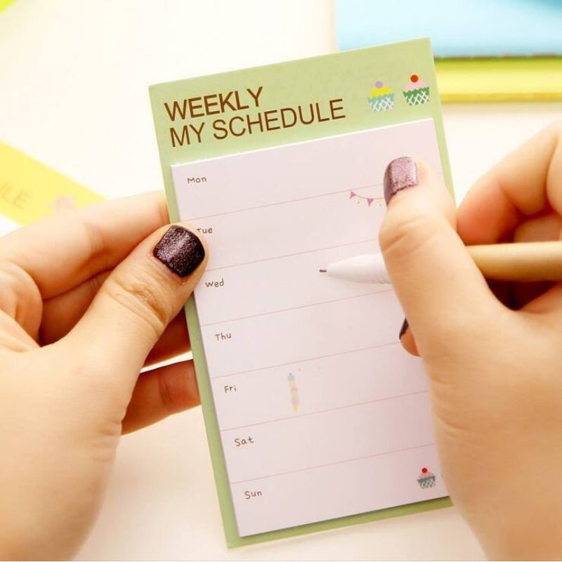 

Notes Daily/Weekly Schedule Post It - Agenda harian/mingguan