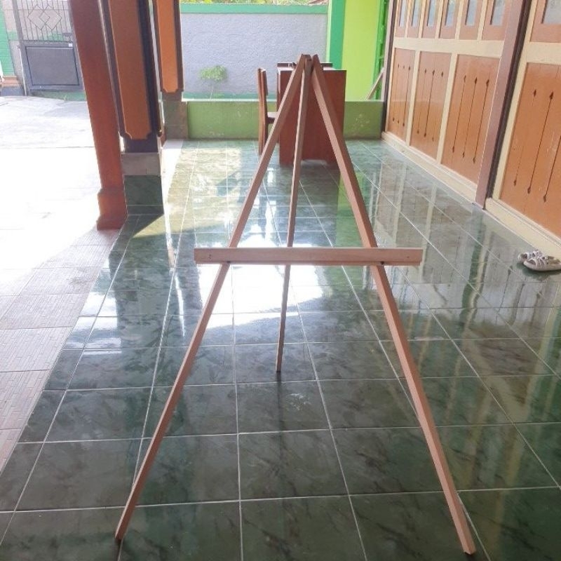 standing kayu jati, standing flower box , papan nama, foto