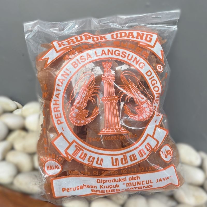 

Kerupuk Udang Murah 1KG Gurih Renyah Merek Tugu Udang