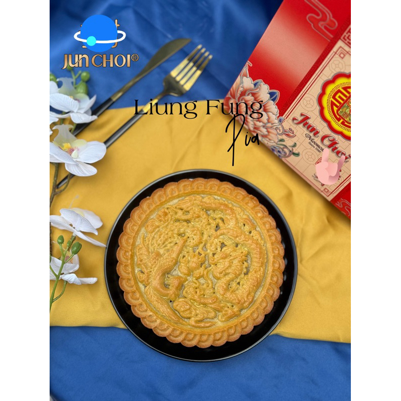 Kue Bulan Liung Fung Motif Phoenix & Dragon Jun Choi Singkawang