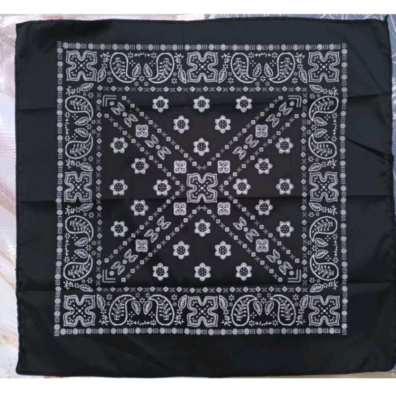 Promo Grosir Slayer / Bandana Multifungsi Khusus Hitam Batik Indonesia Grosir (isi20Pcs)