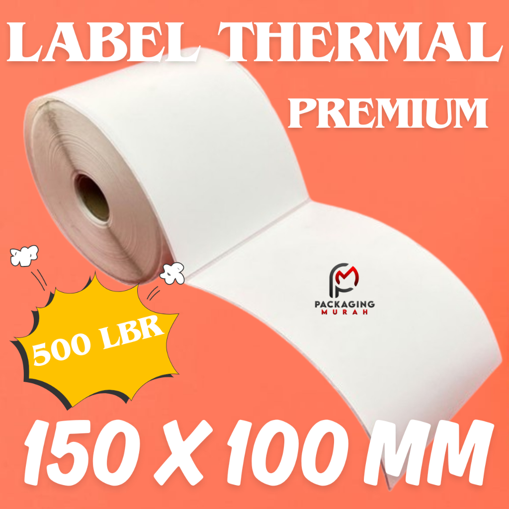 

Label Thermal 100x150mm Roll / Sticker Label Barcode Isi 500pcs Premium / Termurah Cibubur Cileungsi