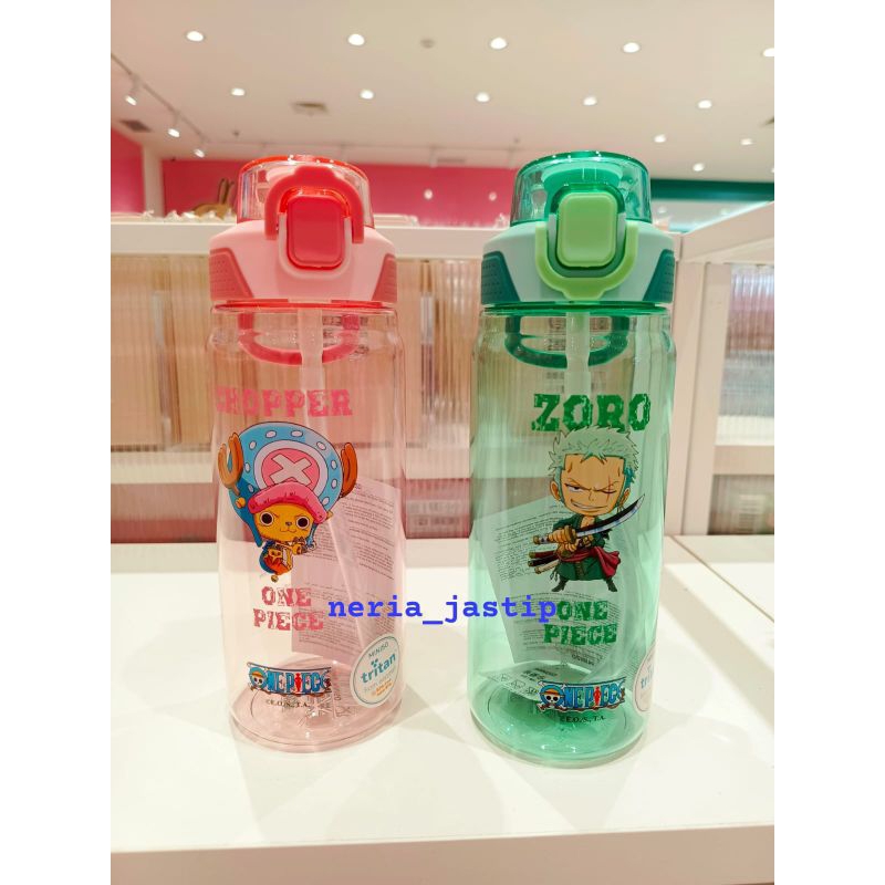 Miniso x One Piece Toei Animation Tritan Luffy Chopper Zoro Original Botol Plastik Plastic Drink Bot