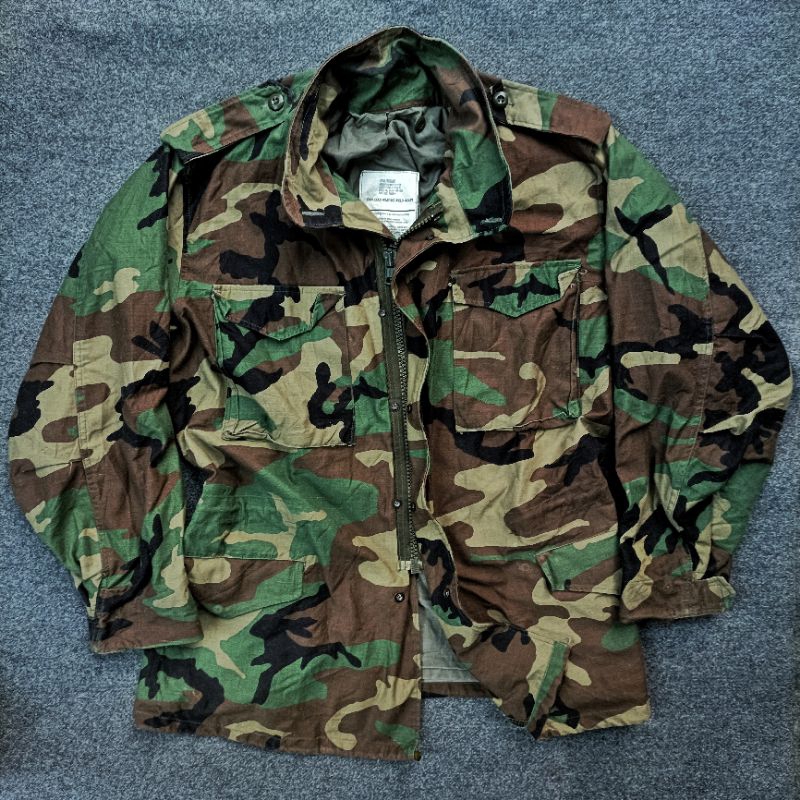 Parka Army M65 Camo Woodland Military Field Jacket