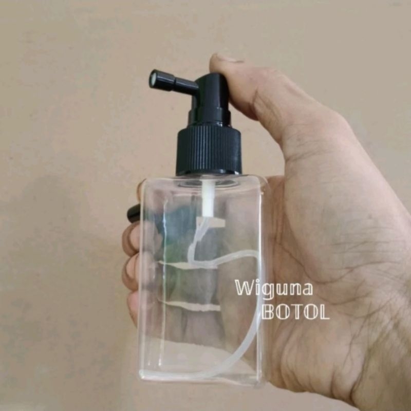 Botol Spray 100ml kotakLong Nozel / Botol PET 100ml Kotak Spray Long Nozell