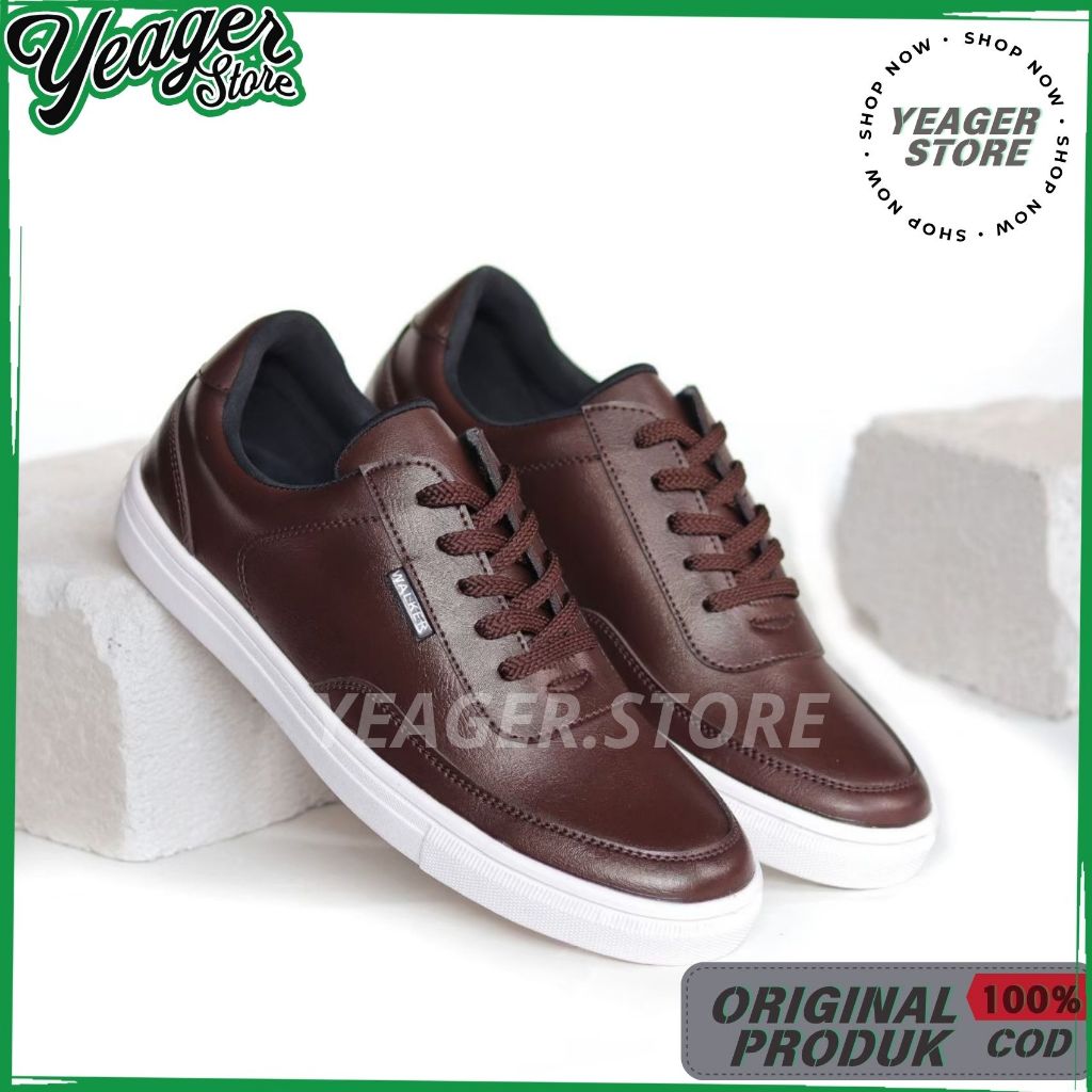 YEAGER - Sepatu Casual Sneakers Pria KLY Brown Series