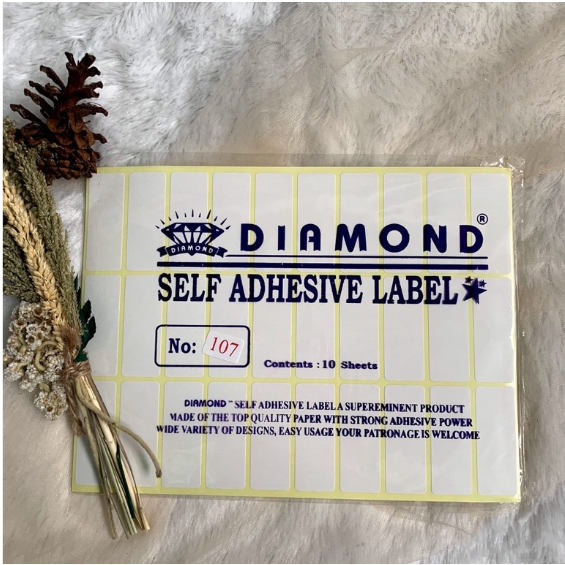 LABEL STICKER LABEL KERTAS UNDANGAN LABEL DIAMOND 107 DAN 109