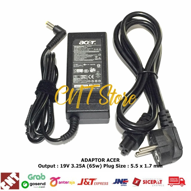 Adaptor Charger Acer Aspire E5-471 E5-472 E5-473 E5-475 19V 3.42A Ukuran DC Jack 5.5x1.7mm