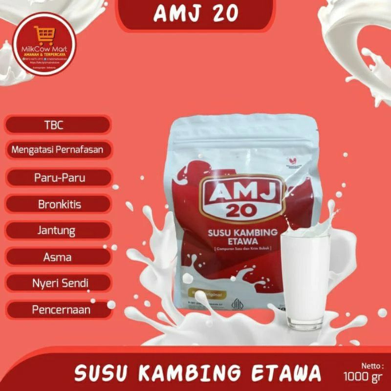 

susu AMJ 20 Susu Kambing Curah Penggemuk Badan dan mengatasi pernafasan, 1Kg