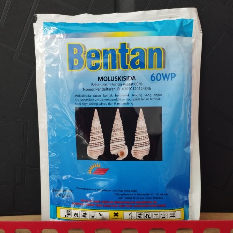 Bentan 100 gram Pembasmi Keong atau Siput - Bentan 60 WP 100gr