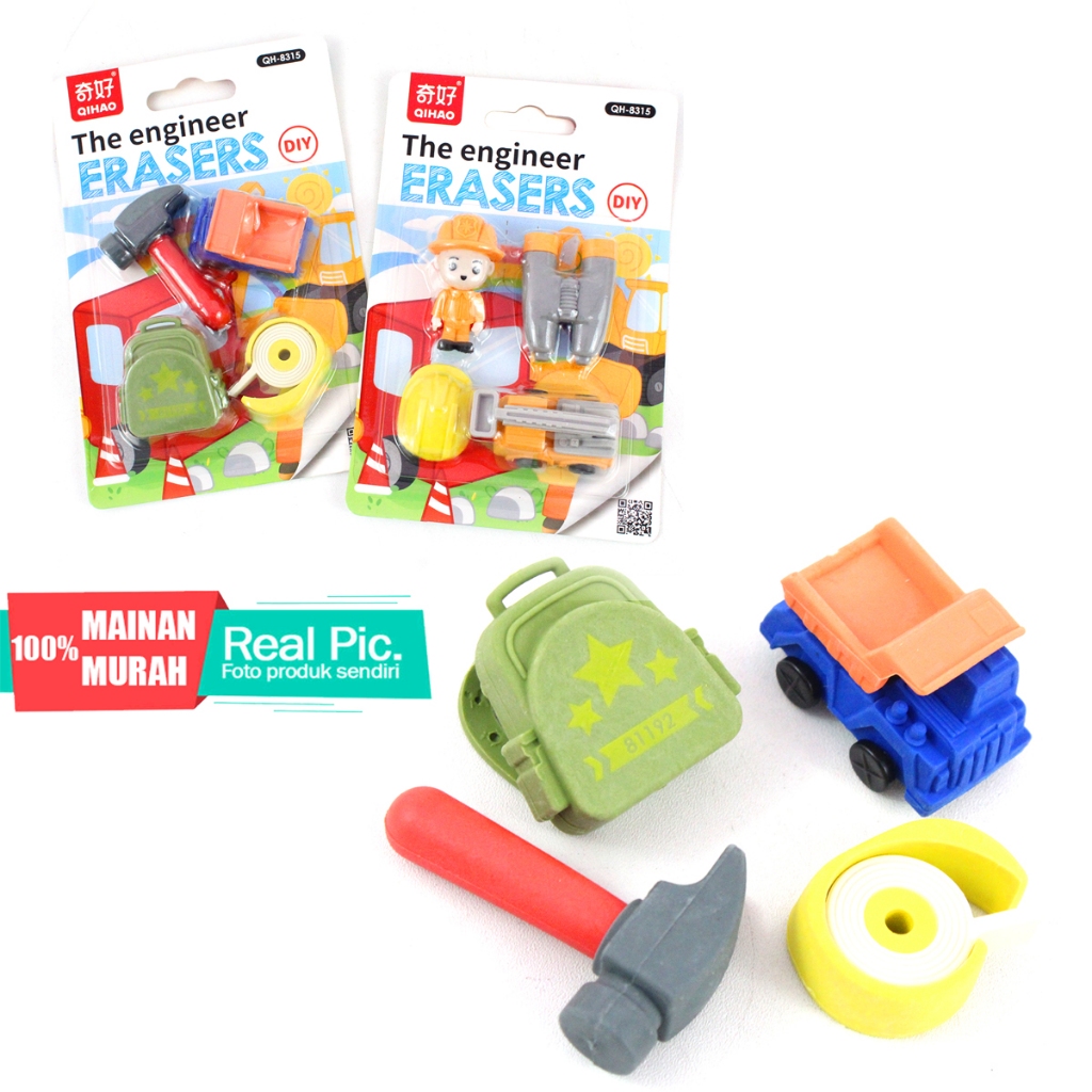 

GROSIR ATK THE ENGINEER DIY ERASER QH-8315 PENGHAPUS BENTUK ALAT KONSTRUKSI