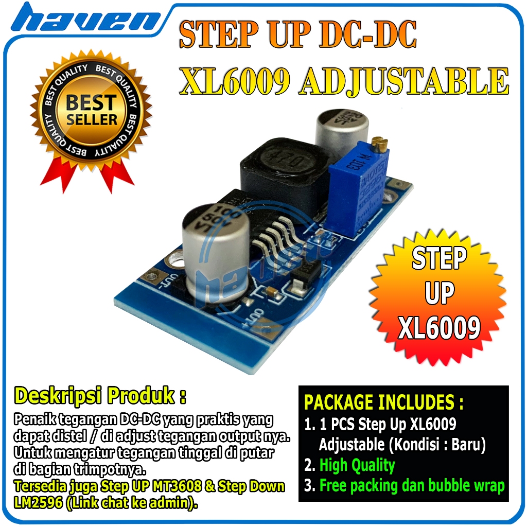 XL6009 Step Up Only DC-DC 4A Adjustable Modul DC XL-6009 / XL6009 Stepup DC Converter Adjustable DC 